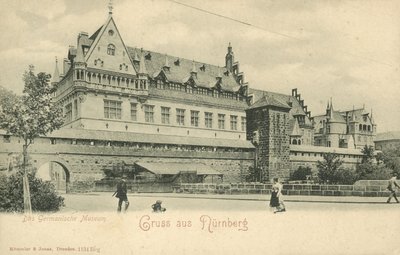 ニュルンベルクのドイツ国立博物館（モノクロ写真 作： Photographer German
