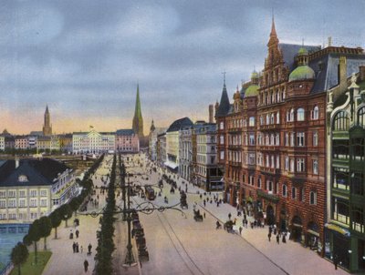 Hamburg: AlsterdammとのJungfernstieg (写真) 作： Photographer German