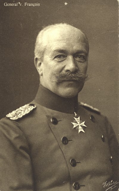 ヘルマン・フォン・フランソワ、ドイツ第一次世界大戦の歩兵大将（モノクロ写真） 作： Photographer German