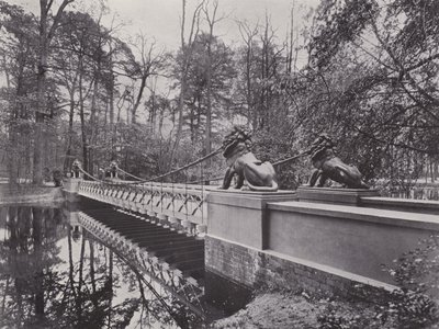 動物園内、Lowenbrucke（モノクロ写真 作： Photographer German