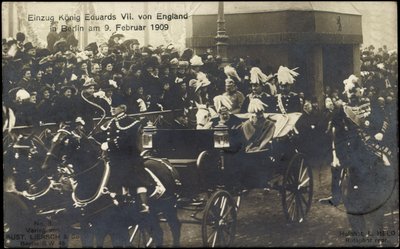 1909年2月9日、ベルリンでのエドゥアルト7世対イングランド戦 作： Photographer German