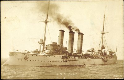 写真 ドイツ軍艦 S. M. S. ベルリン 作： Photographer German