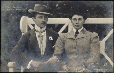 プロイセン王国のアウグスト・ヴィルヘルム皇太子夫妻 作： Photographer German