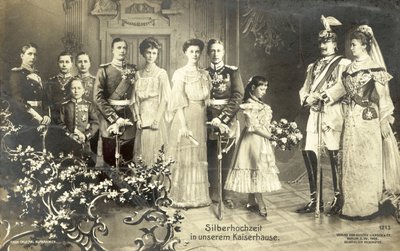ドイツ皇帝ウィルヘルム2世とアウグスタ・ヴィクトリア皇后の銀婚式 作： Photographer German