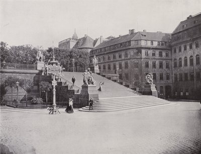 ブルールテラスの階段（モノクロ写真 作： Photographer German
