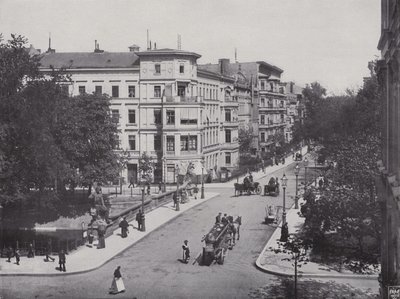 Von der Heydt-Brucke and Bendler-Strasse (モノクロ写真) 作： Photographer German