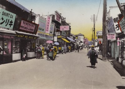 日本、1912年頃。神戸・的町通り（写真 作： Photographer Japanese