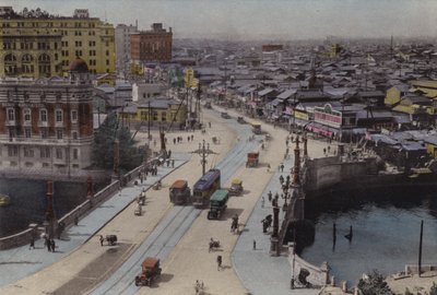日本、1912年頃：東京、日本橋通り（写真 作： Photographer Japanese