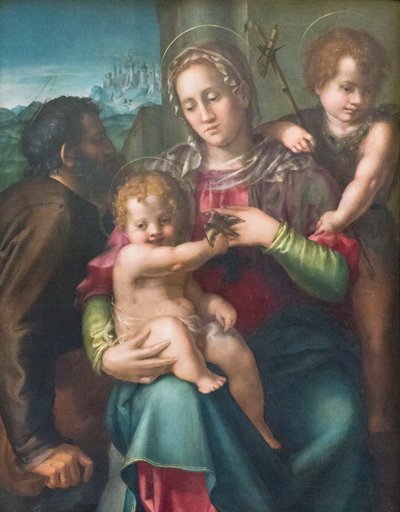洗礼者ヨハネと聖家族 作： Pier Francesco Foschi