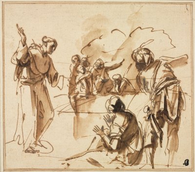 僧侶の説教 作： Pier Francesco Mola