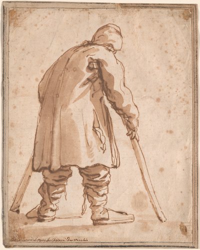 ピエトロ・ダ・コルトーナと言われる男の似顔絵 作： Pier Francesco Mola
