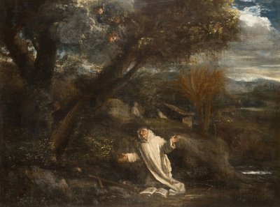 エクスタシーの聖人のいる風景、1612-1647。 作： Pier Francesco Mola