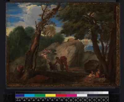 神話上の人物のいる風景、1666年以前 作： Pier Francesco Mola
