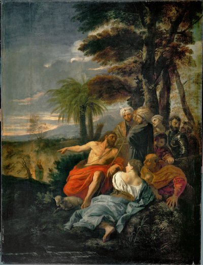 Saint Jean-Baptist prechant dans le desert - 砂漠で説教する聖ヨハネ・バプテスト ... 作： ピアフランチェスコモラ