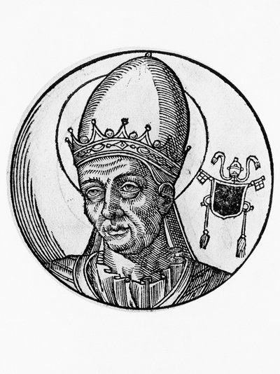 575年からカトリック教会の第62代教皇となったベネディクト1世（Benedictus Bonosus、579年没）の肖像、彫刻 作： Blaise Nicolas Le Sueur