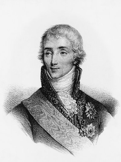 ナポレオン1世の下で警察大臣を務めたフランスの政治家、ジョセフ・フーシュ（1759-1820）の肖像（エングレービング 作： Blaise Nicolas Le Sueur