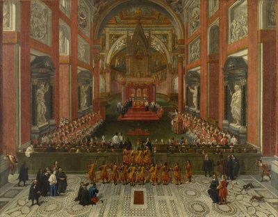 ベネディクト13世、1725年のローマの総会、1725年の聖ヨハネラテラン聖堂 作： Pier Leone Ghezzi
