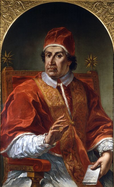 クレマン11世（1649 - 1721）。ピエール・レオーネ・ゲッツィによる絵画。ローマ、ローマ博物館。 作： Pier Leone Ghezzi
