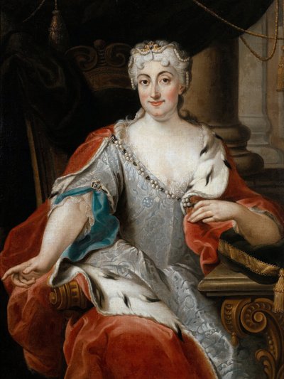Marie-Clementine Sobieska (Marie Clementine) - Maria Clementina Sobieska (1702-1735) の肖像 - Ghezzi、Pier Leone (1674-1755) - ca 1735 - 木に油彩 - 115x86 - ヴィラヌフ宮殿博物館 作： Pier Leone Ghezzi
