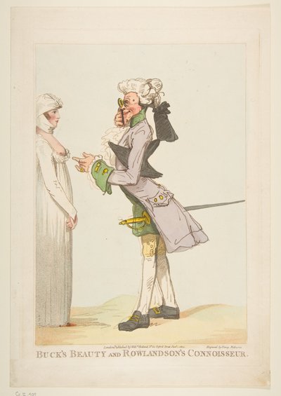 Bucks Beauty and Rowlandsons Connoisseur、1800年1月1日。 作： Piercy Roberts