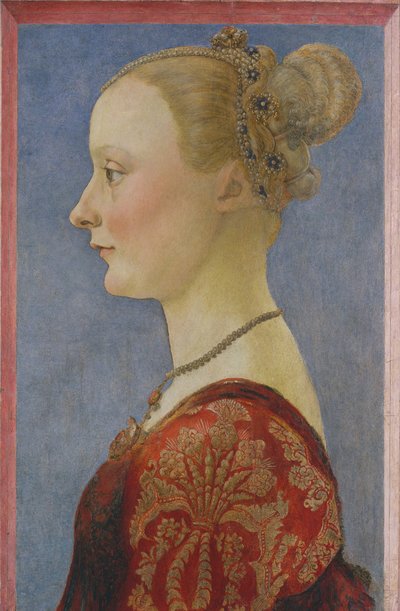 女性の肖像、ca。 1480。 作： Piero del Pollaiolo