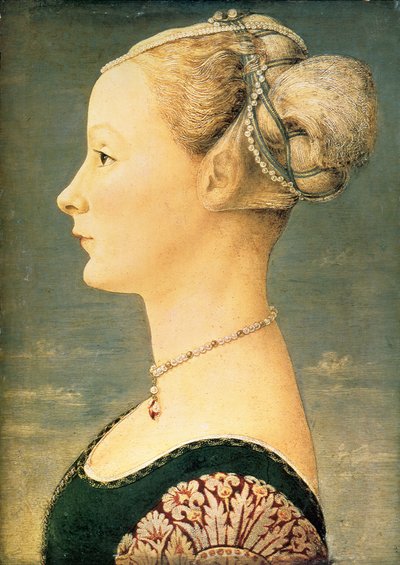 女性の肖像、15世紀後半。 作： Piero del Pollaiuolo