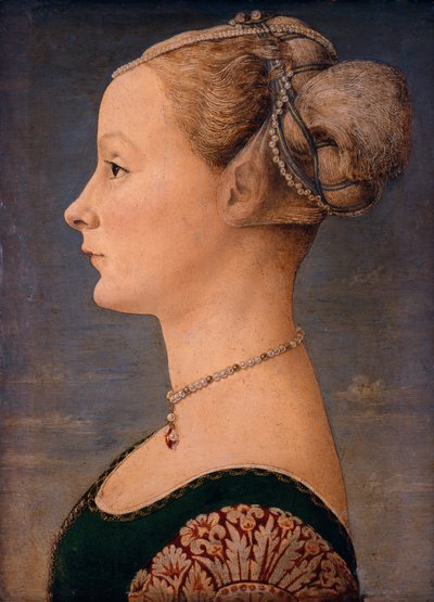 女性の肖像、15世紀後半。 作： Piero del Pollaiuolo