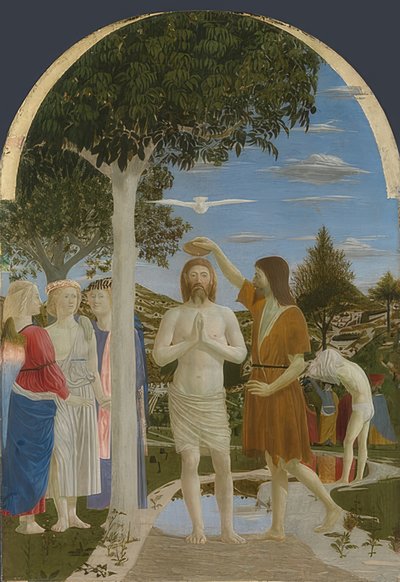キリストの洗礼。 1450年代 作： Piero della Francesca