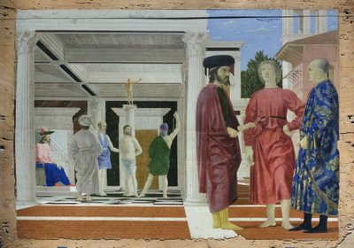 キリストの鞭打ち、1452年頃（テンペラ、パネル） 作： Piero della Francesca