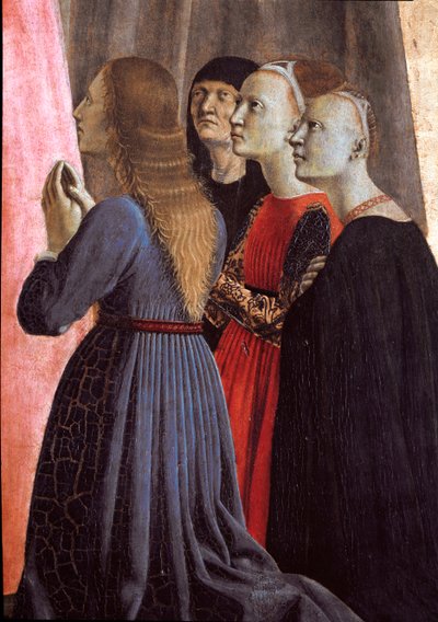 ミゼリコルデのポリプティク。聖人に囲まれた慈悲深き聖母 - 詳細 - 木画 作： Piero della Francesca