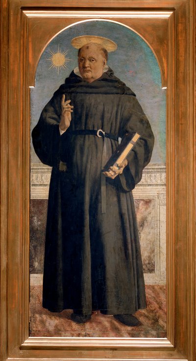 聖アウグスティヌスのポリプティクトレンティーノの聖ニコラス - 油彩・パン 作： Piero della Francesca