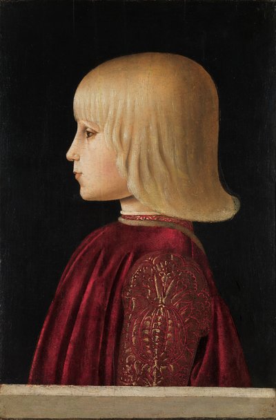 少年グイドバルドダモンテフェルトロの肖像、1479年頃。 作： Piero della Francesca