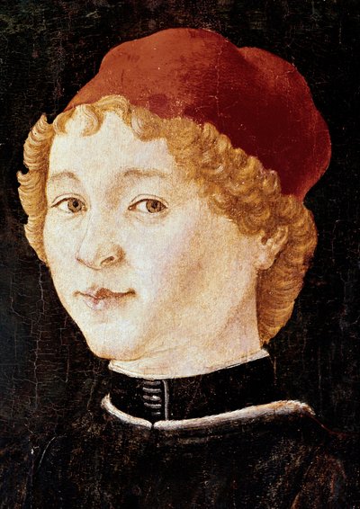 赤い帽子をかぶった若い男の肖像おそらくピエロ・デラ・フランチェスカ 作： Piero della Francesca