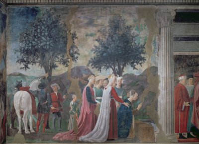 トゥルークロスの伝説からのトゥルークロスの森の発見、1464年完了（58294の詳細） 作： Piero della Francesca