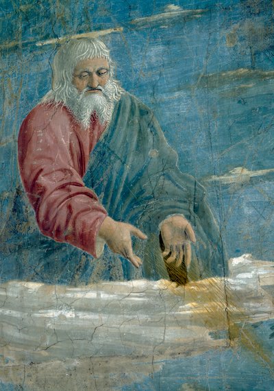 真の十字架の伝説、受胎告知、神の詳細、58292の1464フレスコの詳細を完成 作： Piero della Francesca