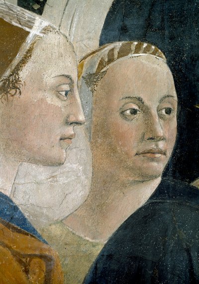 真の十字架の伝説、真の十字架の検証、出席者の詳細、1464年のフレスコ画の完成 作： Piero della Francesca