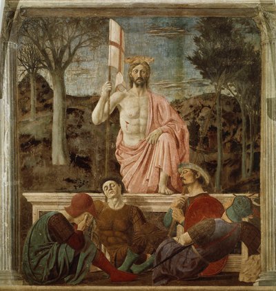 復活、1460年頃 作： Piero della Francesca