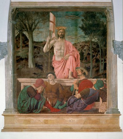 キリストの蘇生 - フレスコ画 作： Piero della Francesca