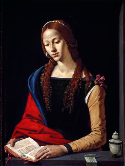 マドレーヌ像 ピエロ・ディ・コジモ（1461/2-1521）作 1485-1490年 薄さ72x53cm バルベリーニ宮殿（ローマ） ガレリア・ナツィオナーレ・アルテ・アンティカ 作： Piero di Cosimo