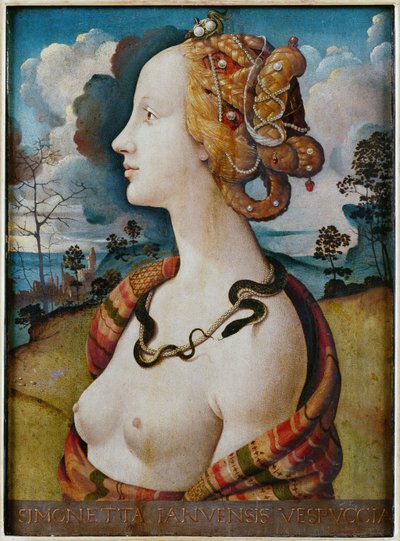 Simonetta Vespucciが言った女性の肖像 作： Piero di Cosimo