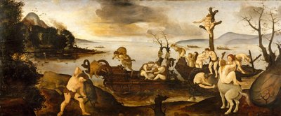 狩りからの帰還、ca。 1494-1500。 作： Piero di Cosimo