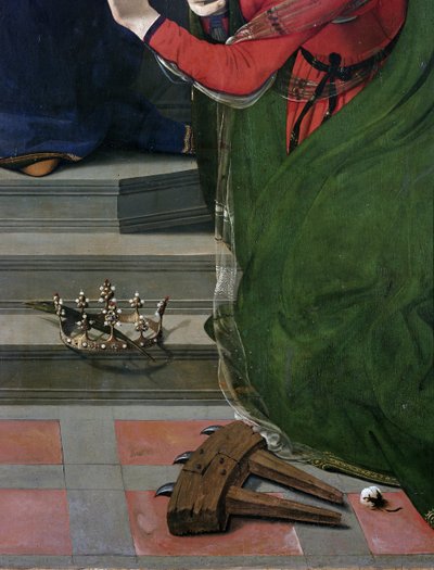 聖人に囲まれた玉座の聖母子像、細部（パネルに油彩とテンペラ、1493年頃 作： Piero di Cosimo
