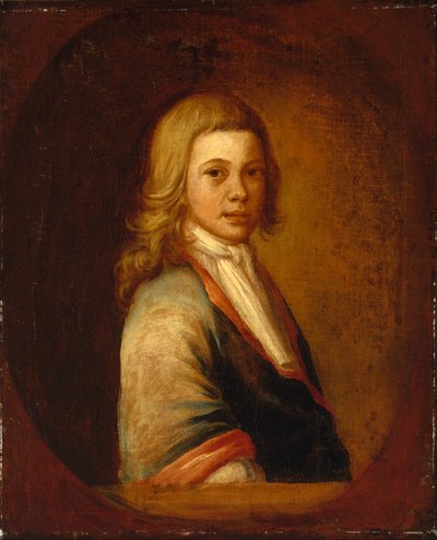 少年の肖像、c.1711-1716 作： Pierpont Limner