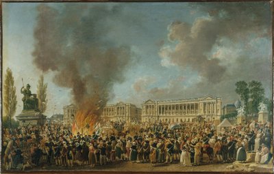 革命広場でのユニテとレユニオンの祭り、1793年頃（油彩・カンヴァス） 作： Pierre Antoine Demachy