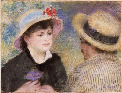 舟遊びをするカップル（アリーヌ・シャリゴとルノワールとされる） 作： Pierre-Auguste Renoir
