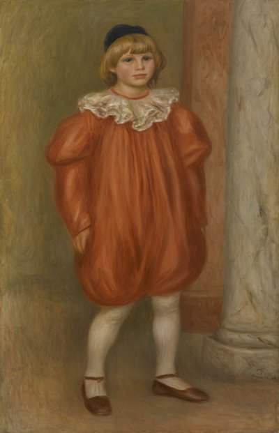 ピエロの衣装を着たクロードルノワール 作： Pierre-Auguste Renoir