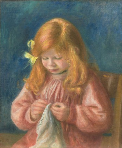 ジャン・ルノワールの縫製 作： Pierre-Auguste Renoir