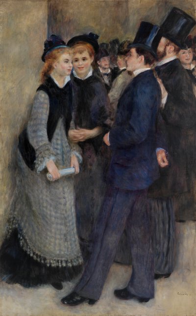 コンサバトリーを出る 作： Pierre-Auguste Renoir
