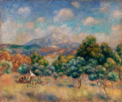 サント・ヴィクトワール山 (風景) 作： Pierre-Auguste Renoir