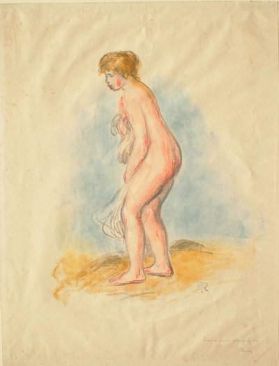 立つ女性の水浴者 作： Pierre-Auguste Renoir